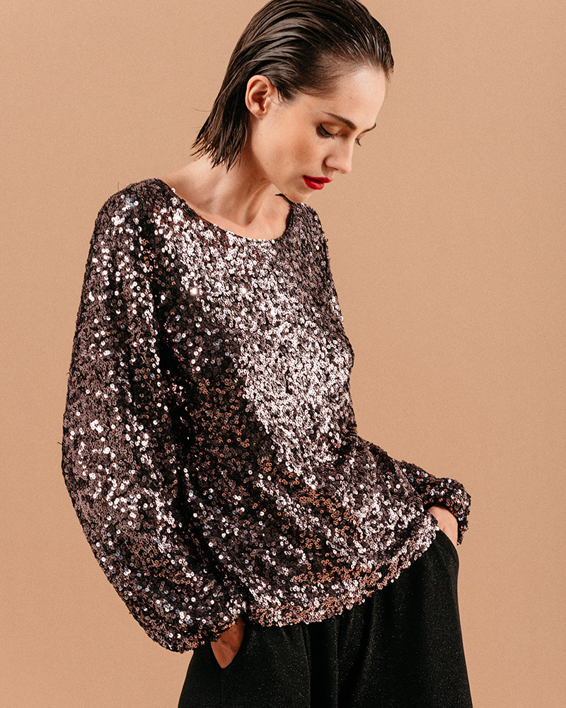 Maglia paillettes on sale