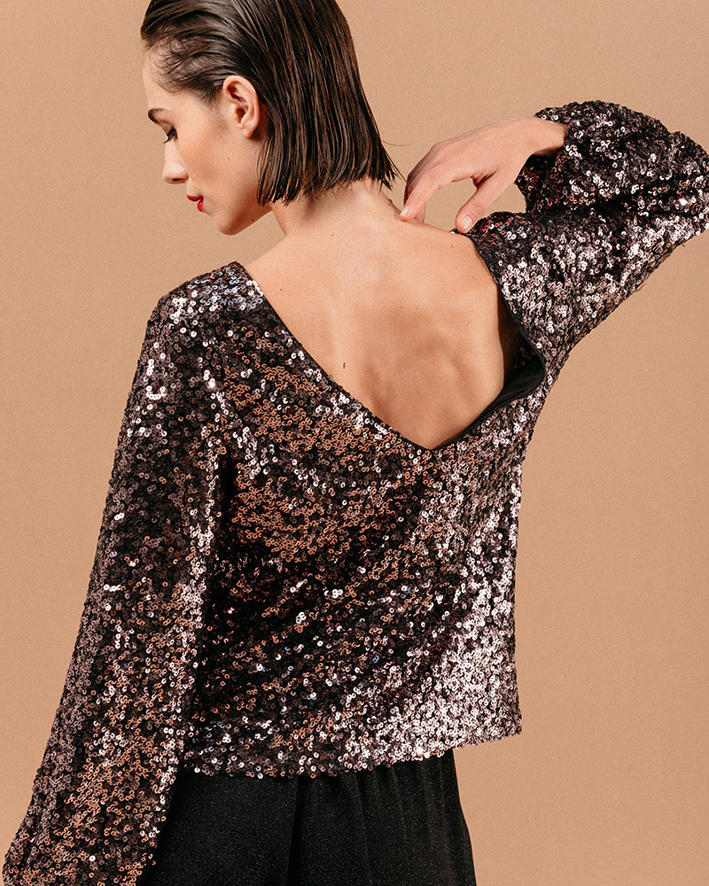 Maglia paillettes on sale